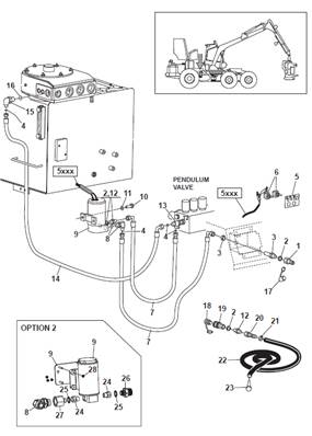 Hydraulic tank, filling pump 9992076