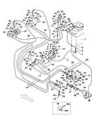 Forward drive motor, hydraulic lines 9992327