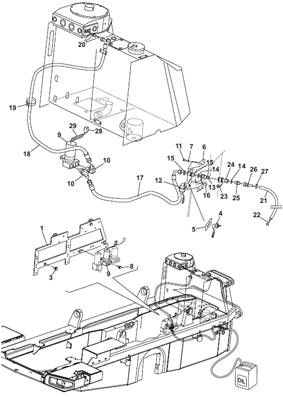 Hydraulic filling pump, mounting 9992453