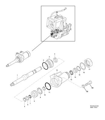 Gearbox gear selector, assembly 9992522