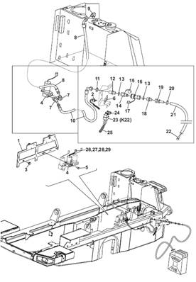 Fuel filler pump, mounting 9992639