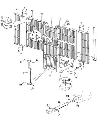 Hydraulic removable grid, mounting 9992651
