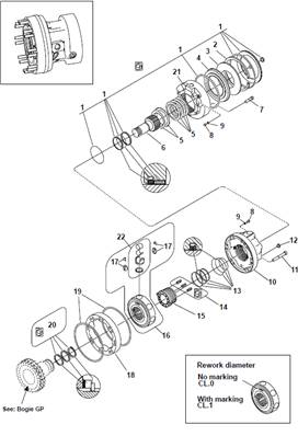 MSE08 forward drive motor, assembly 9992705
