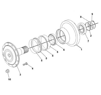 Rear feed motor, bearings 9992710