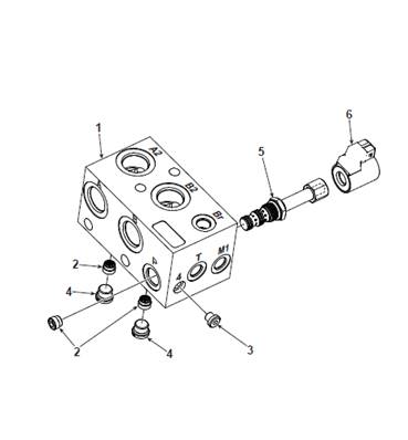 Swing brake, hydraulic valve 99929420
