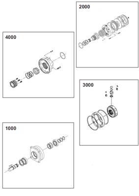 POCLAIN turret rotation motor, assembly 99929459