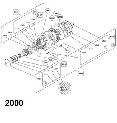 POCLAIN turret rotation motor, assembly 99929461