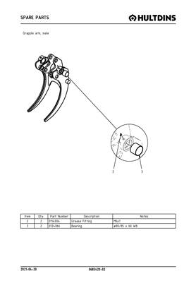 Grapple arm, male 068342002