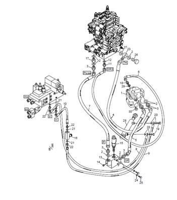 Saw hydraulics, saw unit 418 #2 LM0061062