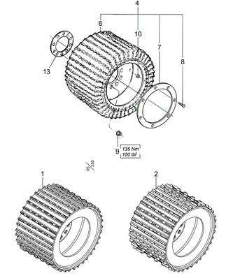 Feed rollers, V-Steel & Tireco LM999100
