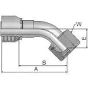 Crimp fitting Parker BSP 1/4 - 45° - Series 48 1EB48-4-4