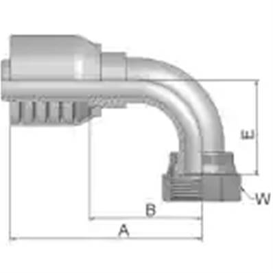 Crimp fitting Parker ORFS 1 3/16 - 90° - Series 70 1J970-12-12-SM