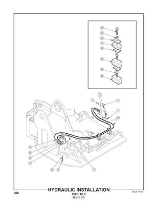 Hydraulic Installation, Cab Tilt 50240352