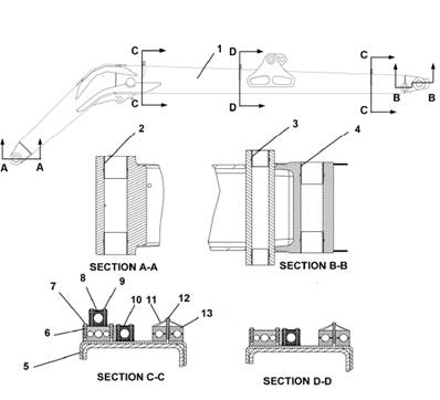 Crane foot 220, assembly 9900947