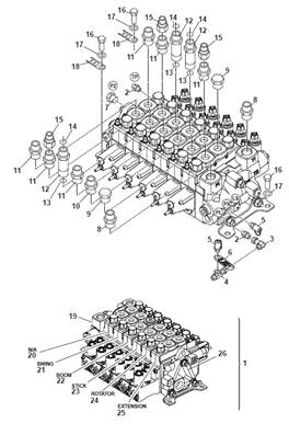 Crane distributor K220, assembly 9991011