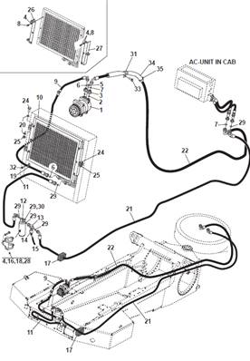 Cab air conditioning, assembly 9991061