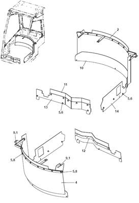 Rotation motor protection (3 motors), mounting 9991074