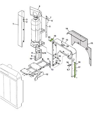 Stage 5 engine exhaust, fitting 9991281