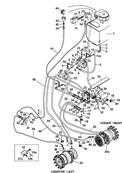 Rear drive motor, hydraulic lines 9991460S2