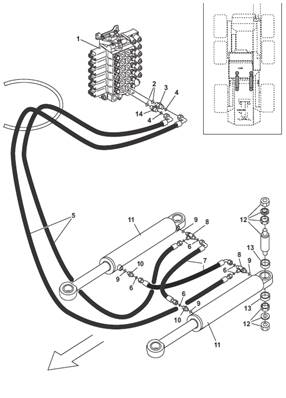 Steering, hydraulic lines 9991902