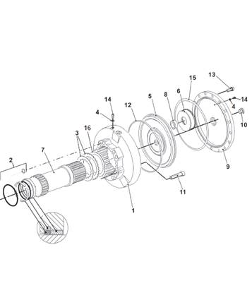 Service brake, assembly 9992045