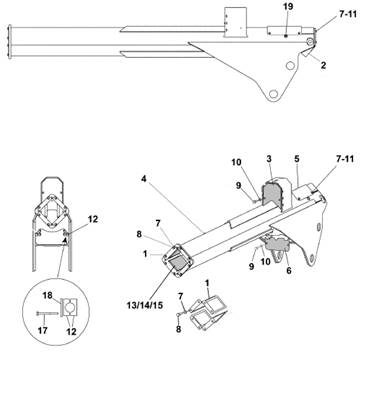 250 10m crane telescope arm assembly 9992113