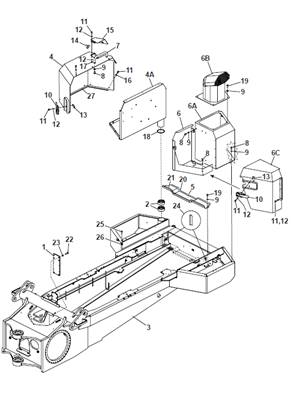 Rear frame, assembly 9992171