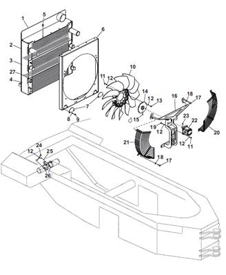 Hydraulic cooling, assembly 9992349