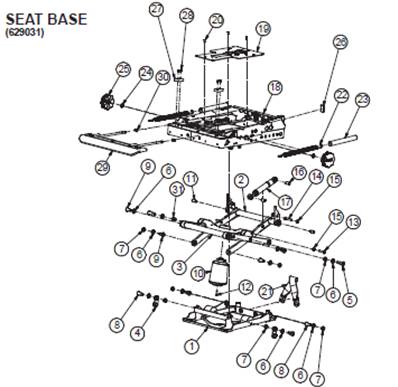 Seat 7000 MEDIUM, assembly 9992842