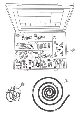 Centralized lubrication repair kit, assembly 9992895