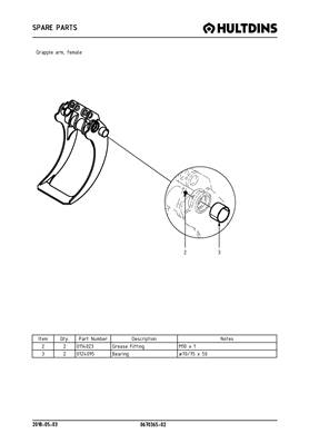 Grapple arm, female 067036502