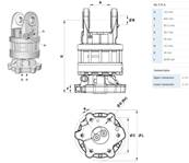 Rotator INDEXATOR AV17S A M16 Ø173mm for 100mm links