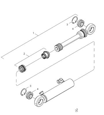 Hydraulic cylinder Ø40/25 - 150 LM015058