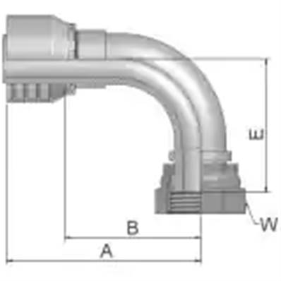Crimp fitting Parker BSP 3/8 - 90° - Series 48 1B248-6-6