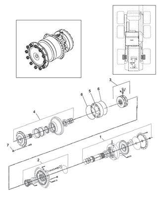 Rear feed motor, assembly 7031968-7031969