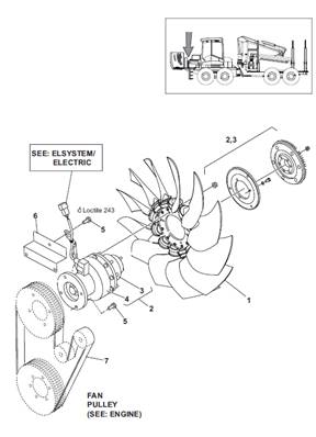 Fan propeller, assembly 9902881