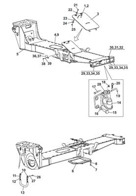 Rear frame, assembly 9902981S2