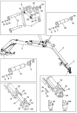 Crane 260 11,5m, assembly 9991041