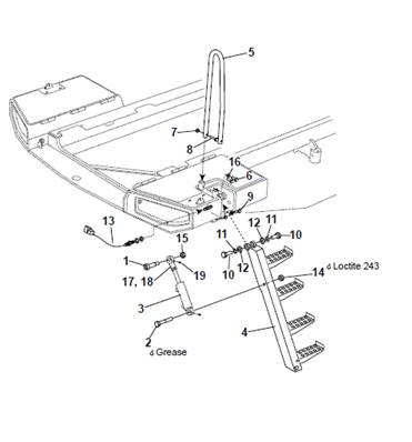 Service ladder, assembly 9991129