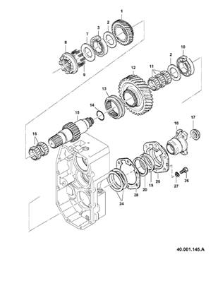 Transmission box, assembly 9991172