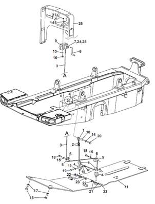 Hood guard, mounting 9991265