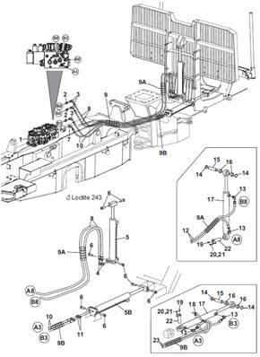 Removable gate, hydraulic lines 9991321