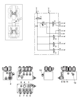 Hydraulic cradles valve, assembly 9991443