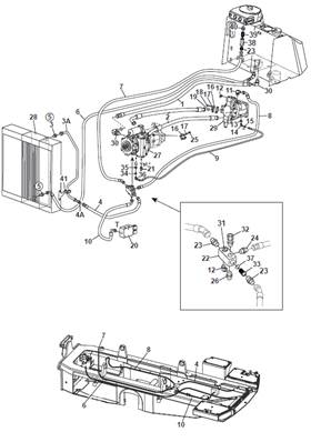 Transmission, hydraulic lines 9991519S2