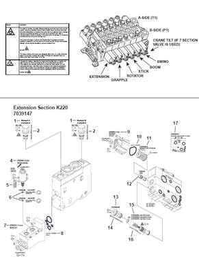 Crane distributor K220, assembly 9991543