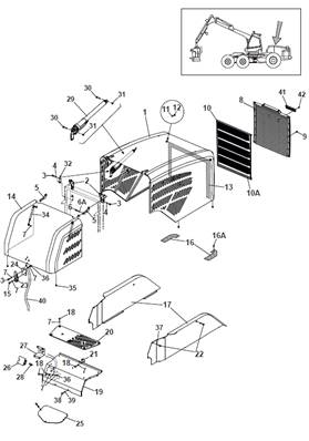 Hood guard, mounting 9991820S2