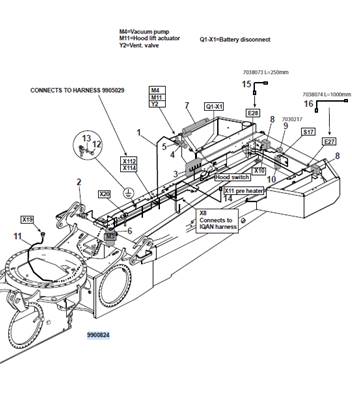 Rear frame harness, assembly 9991837
