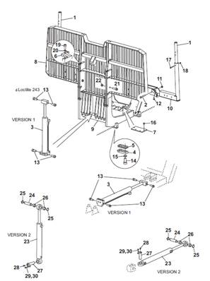 Hydraulic removable grid, mounting 9991936