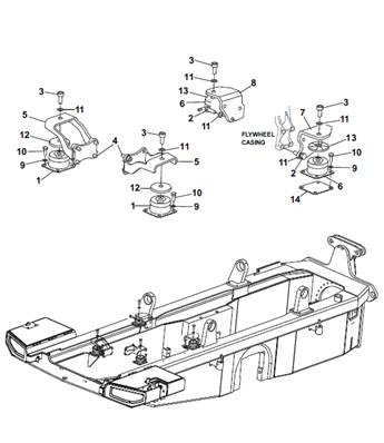 Engine mount, mounting 9991945