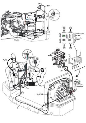 Stage 5 engine AdBlue wiring harness, fitting 9992036